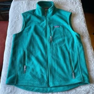 Patagonia Syncchilla Teal Fleece Vest size large gray
